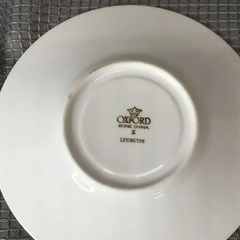 Oxford Bone China Lexington Pattern 2 Teacup and Saucer Sets Vintage (B)